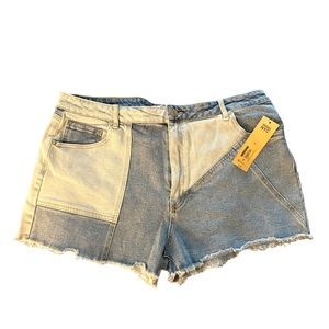 NWT Two Toned Jean Shorts